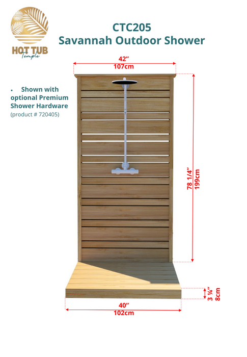 Dundalk LeisureCraft CT Savannah Standing Outdoor Shower CTC205