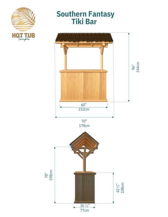 Dundalk LeisureCraft CT Southern Fantasy Tiki Bar CT3672