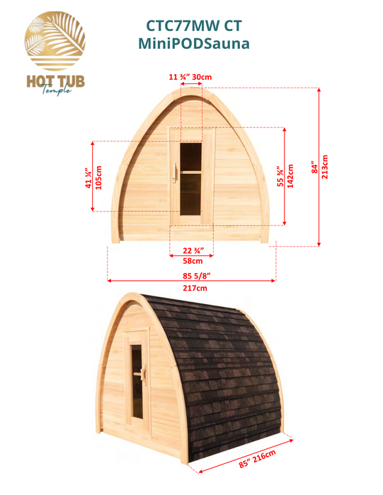 Dundalk LeisureCraft MiniPOD Sauna CTC77M