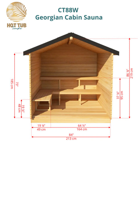 Dundalk LeisureCraft Georgian Cabin Sauna CTC88