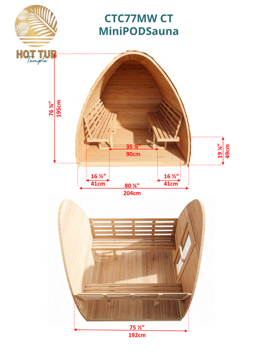 Dundalk LeisureCraft MiniPOD Sauna CTC77M