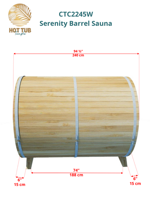 Dundalk LeisureCraft CT Serenity Barrel Sauna CTC2245