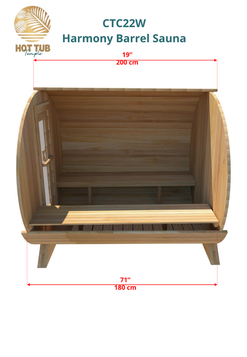 Dundalk LeisureCraft Harmony Barrel Sauna CTC22