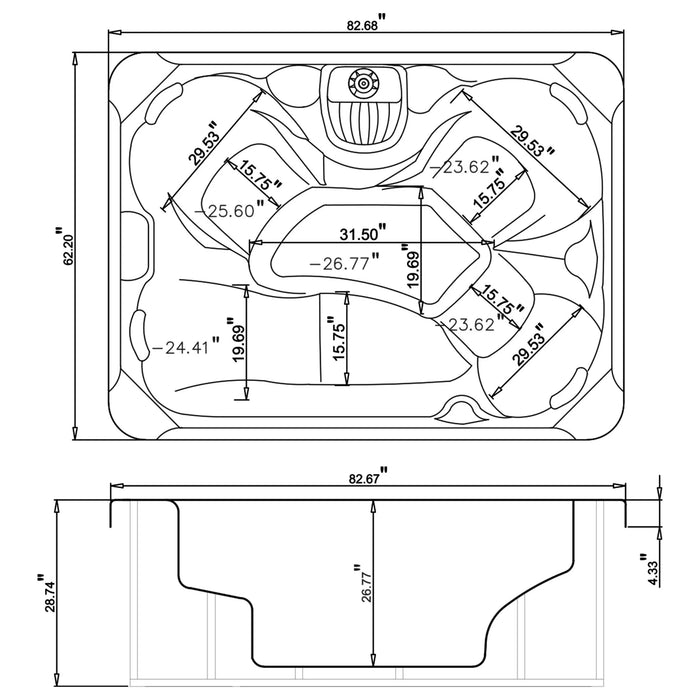 Empava SPA3527 Hot Tub