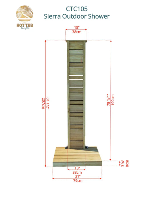 Dundalk LeisureCraft CT Sierra Pillar Outdoor Shower CTC105