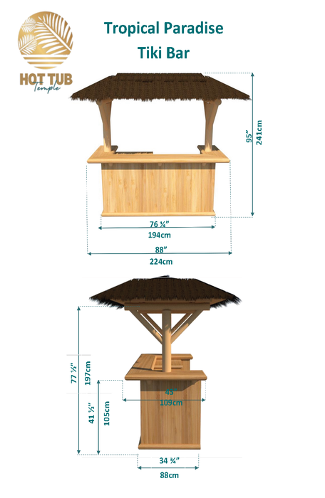 Dundalk LeisureCraft Tropical Paradise Tiki Bar CT4896